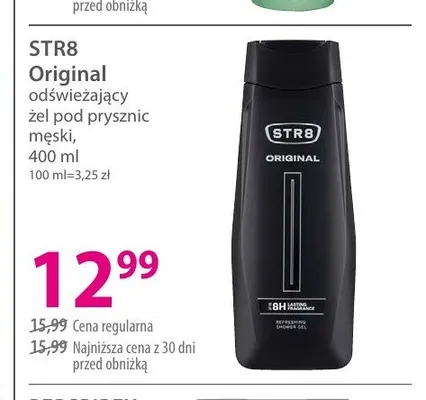 Odświeżający żel pod prysznic męski STR8 Original promocja w Hebe