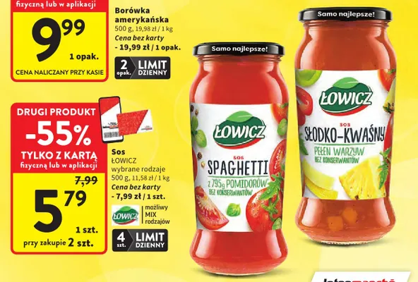 Sos spaghetti Łowicz promocja w Intermarche