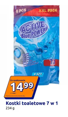 Kostki toaletowe 7 w 1 Active Blue Power promocja w Action