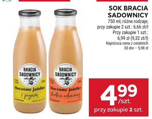 Sok Bracia Sadownicy promocja w Stokrotka