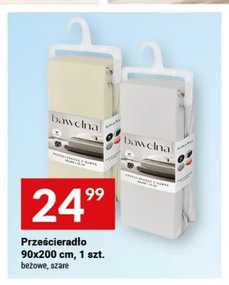 Prześcieradło 90x200 cm promocja w Twój Market