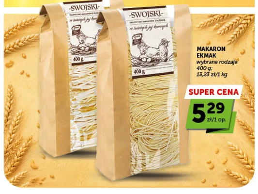 Makaron Swojski Ekmak promocja w Groszek