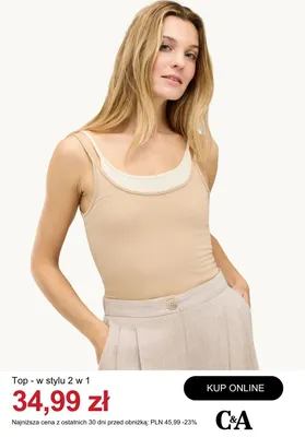 Top damski C&A w stylu 2 w 1 promocja w C&A