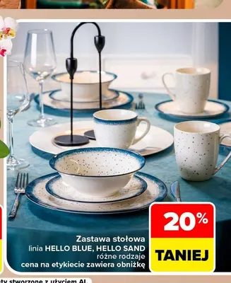 Zastawa stołowa linia Hello Sand promocja w Carrefour