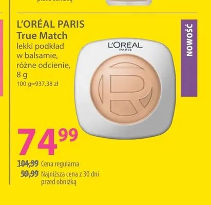 Lekki podkład w balsamie True Match L'Oréal Paris promocja w Hebe