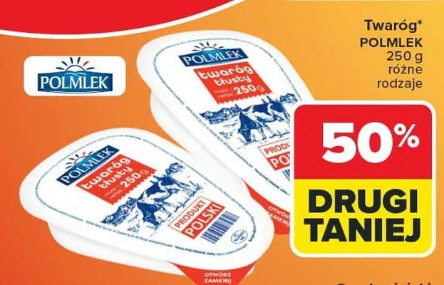 Twaróg POLMLEK promocja w Carrefour