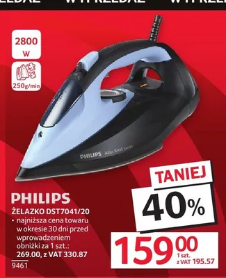 Żelazko PHILIPS DST7041/20 2800W 250g/min promocja w Selgros