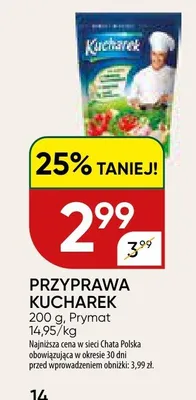Przyprawa kucharek promocja w Chata Polska