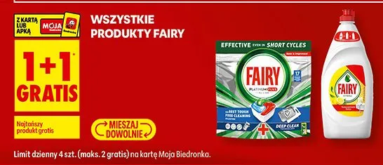 Wszystkie produkty 1+1 GRATIS promocja w Biedronka