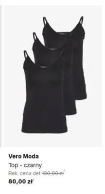 Top Vero Moda czarny 3-pak promocja w Lounge by Zalando