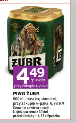 Piwo Żubr standard promocja w Stokrotka