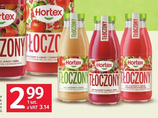 Sok tłoczony z jabłek Hortex promocja w Selgros
