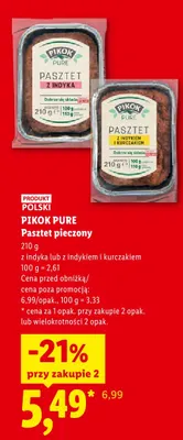 Pasztet pieczony z indyka Pikok Pure promocja w Lidl