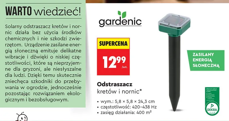 Odstraszacz kretów i nornic promocja w Biedronka