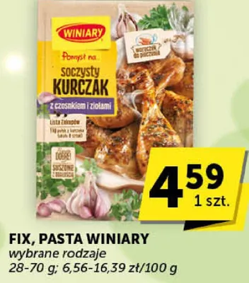 Fix, pasta Winiary kurczak promocja w ABC