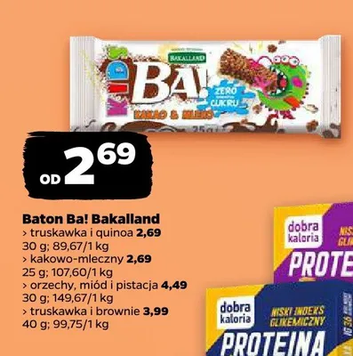 Baton Ba! Bakalland truskawka i quinoa promocja w Netto