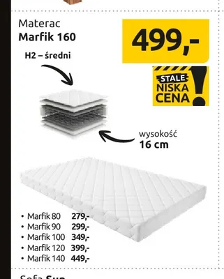 Materac Marfik 140 promocja w Black Red White