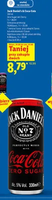 Drink Jack Daniel's & Coca-Cola Zero Sugar promocja w Lidl