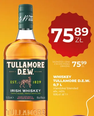 Whiskey Tullamore D.E.W. promocja w Duży Ben