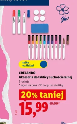 Akcesoria do tablicy suchościeralnej CRELANDO promocja w Lidl