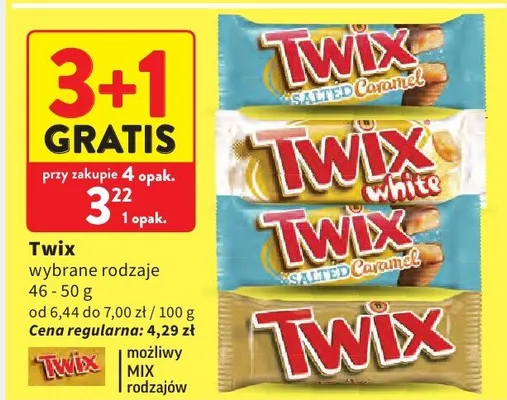 Baton Twix salted caramel promocja w Intermarche
