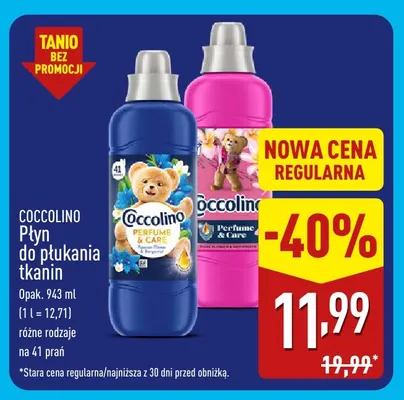 Płyn do płukania tkanin Coccolino promocja w Aldi