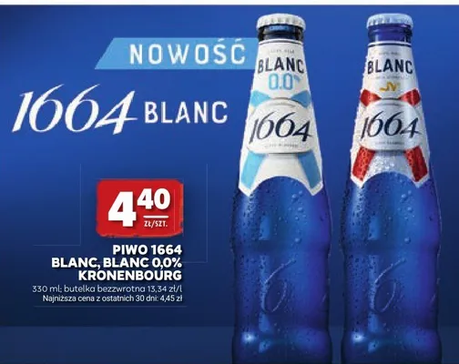 Piwo 1664 Blanc Kronenbourg promocja w Stokrotka