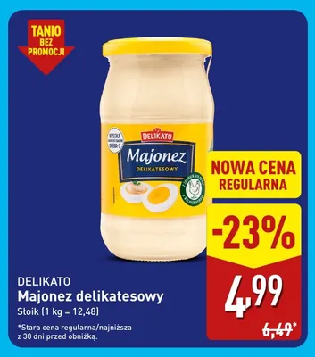 Majonez delikatesowy Delikato promocja w Aldi