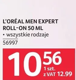 Dezodorant roll-on L'ORÉAL MEN EXPERT ROLL-ON 50 ML promocja w Selgros