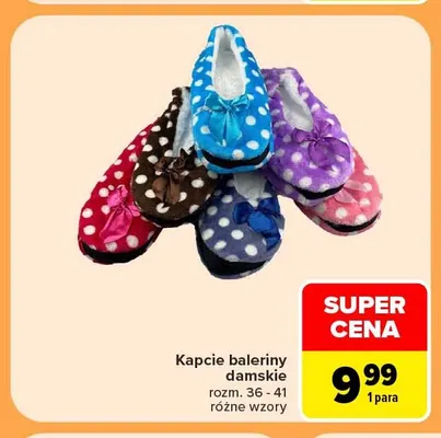 Kapcie baleriny damskie rozm. 36-41 promocja w Carrefour