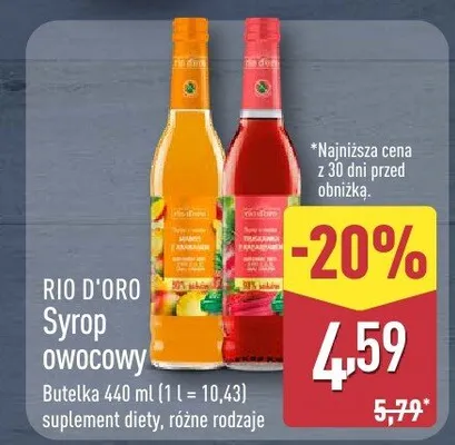 Syrop owocowy promocja w Aldi