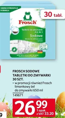 Tabletki do zmywarki Frosch Sodowe 30 tabl. promocja w Selgros