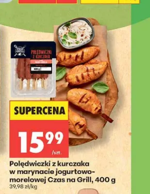 Polędwiczki z kurczaka w marynacie jogurtowo-morelowej Czas na Grill promocja w Biedronka