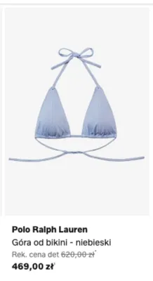 Góra od bikini Polo Ralph Lauren niebieski promocja w Lounge by Zalando