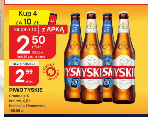 Piwo Tyskie Gronie promocja w Chorten