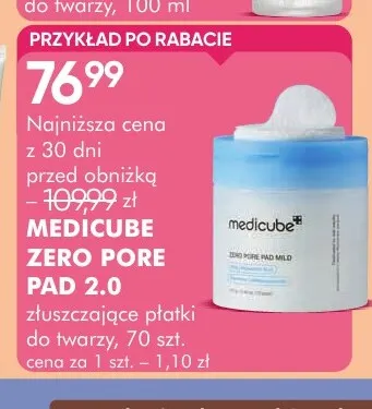 Złuszczające płatki do twarzy Zero Pore Pad 2,0 Medicube promocja w Super-Pharm