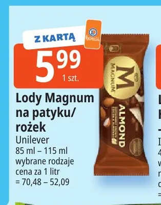 Lody na patyku Magnum promocja w Leclerc