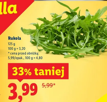 Rukola promocja w Lidl