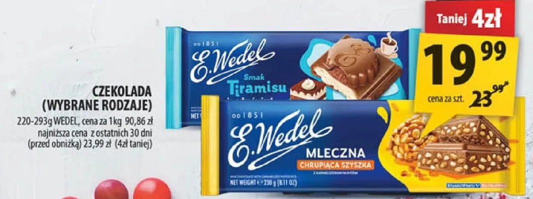 Czekolada E.Wedel promocja w Arhelan