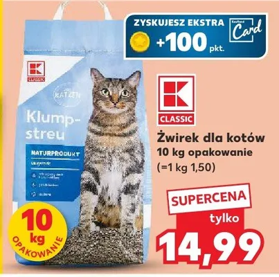 Żwirek dla kotów 10 kg promocja w Kaufland