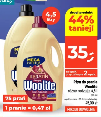 Płyn do prania Woolite promocja w Dealz