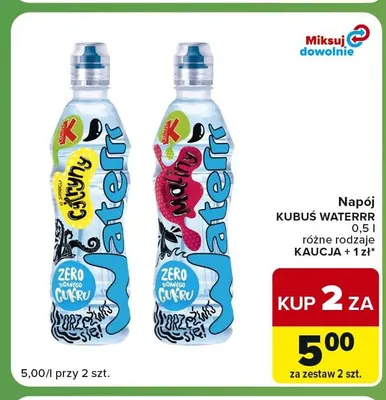 Napój Kubuś Waterrr cytryna promocja w Carrefour Express