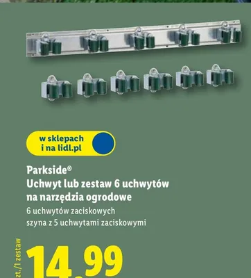 Zestaw 6 uchwytów na narzędzia ogrodowe promocja w Lidl