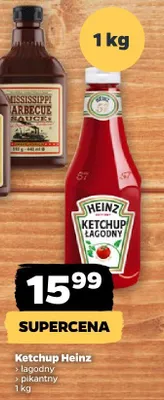 Ketchup Heinz łagodny, pikantny promocja w Netto