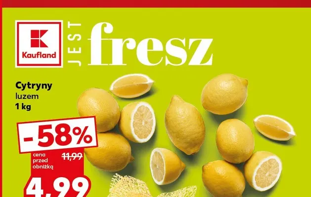 Cytryny luzem promocja w Kaufland