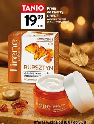 Krem do twarzy Lirene Bursztyn promocja w Intermarche