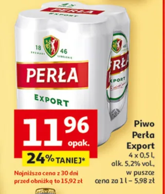 Piwo Perła Export promocja w Auchan