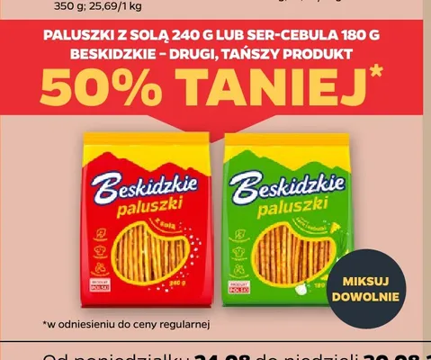 Paluszki ser-cebula Beskidzkie promocja w Netto