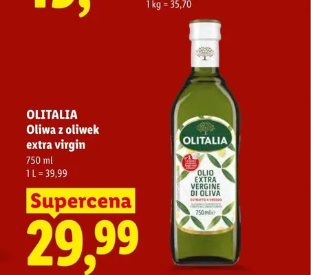 Oliwa z oliwek extra virgin Olitalia promocja w Lidl