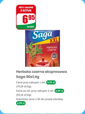Herbata czarna ekspresowa promocja w Dino